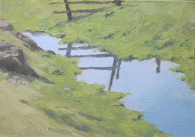 Reflecting Stream<br>5x7 oil on panel<br>available