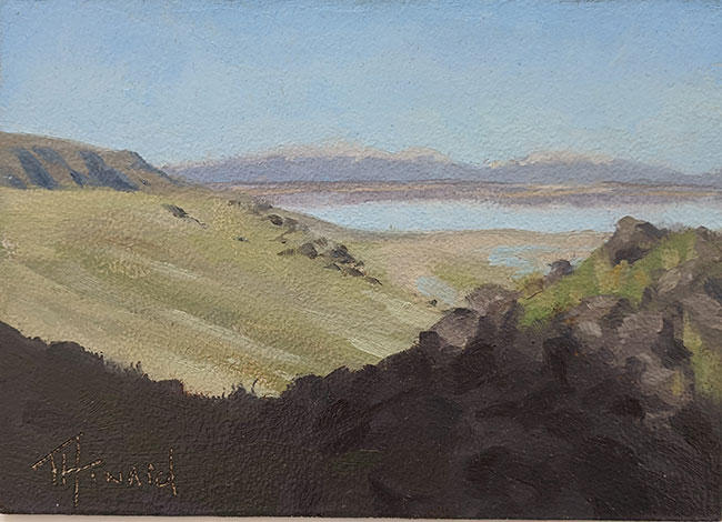 Antelope Island<br>5x7 oil on panel<br>sold
