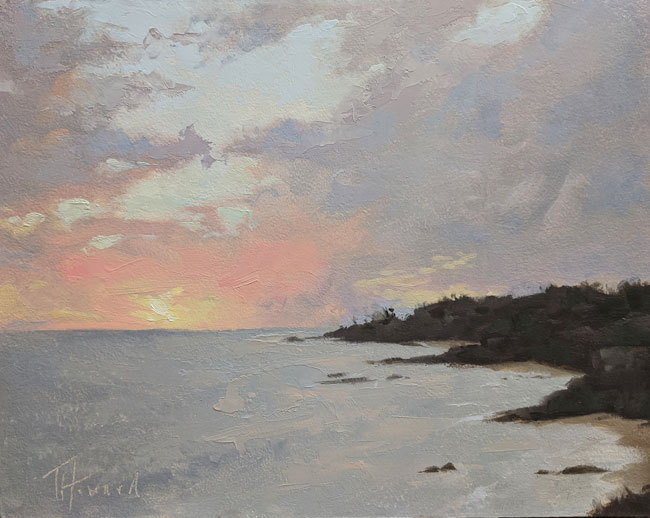 California Sunset<br>8x10 oil on panel<br>sold